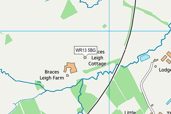 WR13 5BG map - OS VectorMap District (Ordnance Survey)