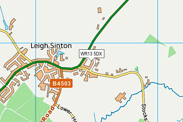 Leigh And Bransford Primary School map (WR13 5DX) - OS VectorMap District (Ordnance Survey)