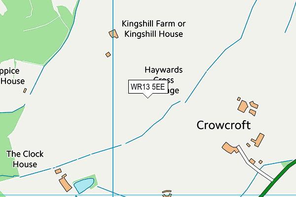 WR13 5EE map - OS VectorMap District (Ordnance Survey)