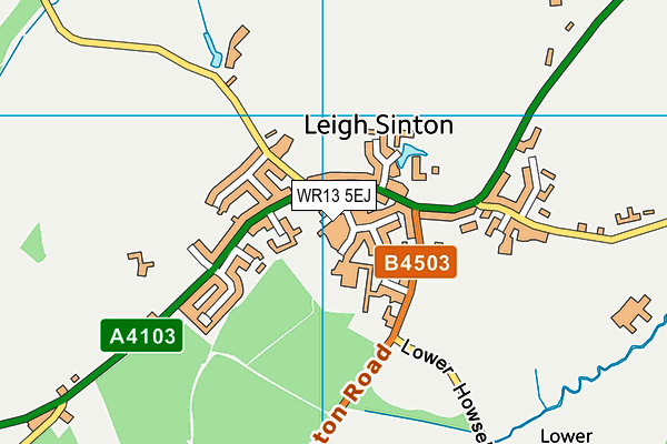 WR13 5EJ map - OS VectorMap District (Ordnance Survey)