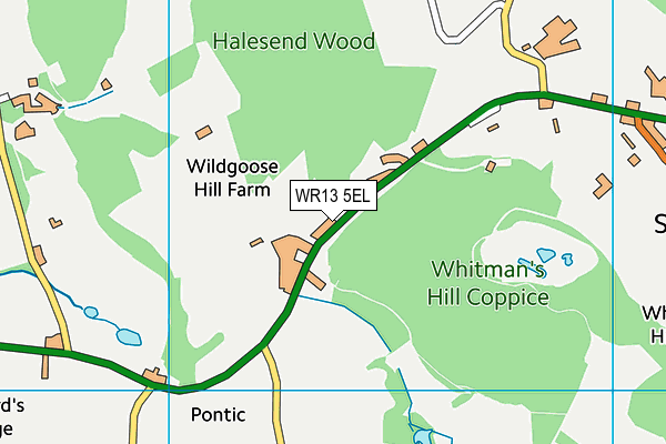 WR13 5EL map - OS VectorMap District (Ordnance Survey)