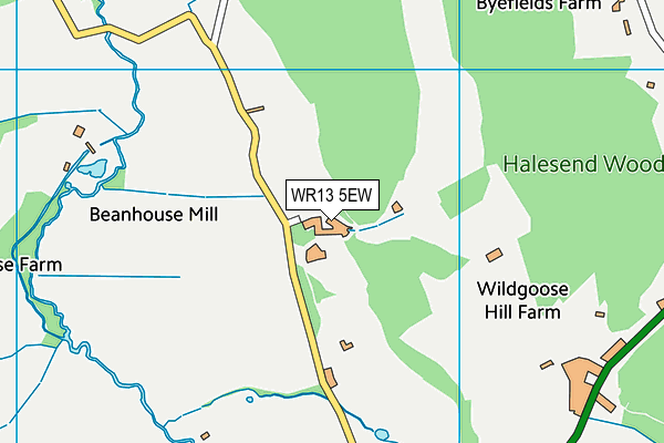 WR13 5EW map - OS VectorMap District (Ordnance Survey)