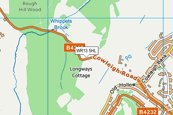 WR13 5HL map - OS VectorMap District (Ordnance Survey)