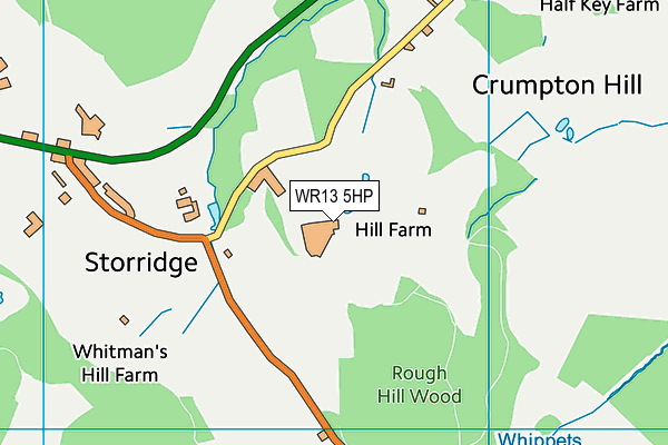 WR13 5HP map - OS VectorMap District (Ordnance Survey)