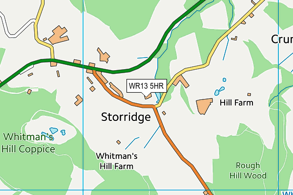 WR13 5HR map - OS VectorMap District (Ordnance Survey)