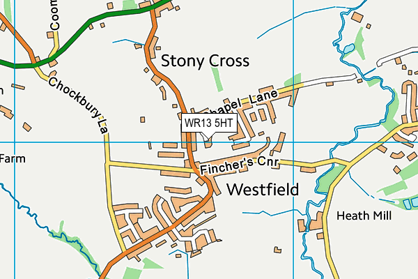 WR13 5HT map - OS VectorMap District (Ordnance Survey)