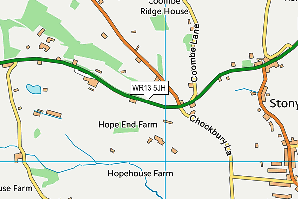 WR13 5JH map - OS VectorMap District (Ordnance Survey)