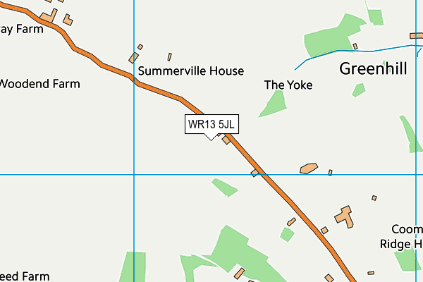 WR13 5JL map - OS VectorMap District (Ordnance Survey)