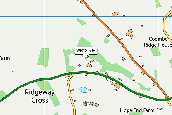 WR13 5JR map - OS VectorMap District (Ordnance Survey)