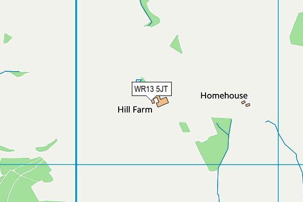 WR13 5JT map - OS VectorMap District (Ordnance Survey)