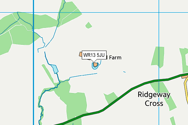 WR13 5JU map - OS VectorMap District (Ordnance Survey)