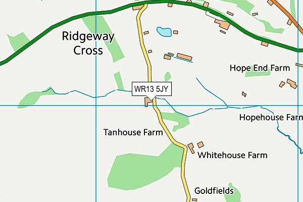 WR13 5JY map - OS VectorMap District (Ordnance Survey)