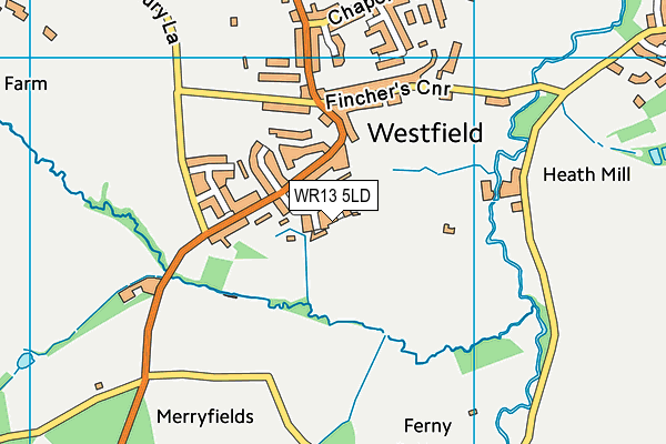 WR13 5LD map - OS VectorMap District (Ordnance Survey)