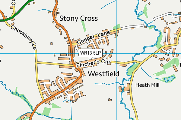 WR13 5LP map - OS VectorMap District (Ordnance Survey)