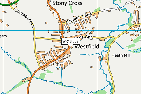 WR13 5LS map - OS VectorMap District (Ordnance Survey)