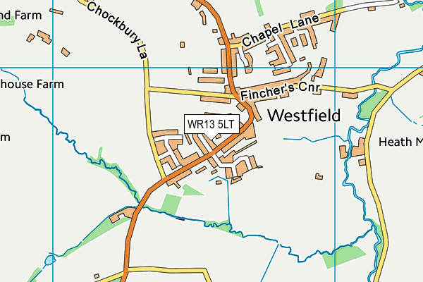 WR13 5LT map - OS VectorMap District (Ordnance Survey)