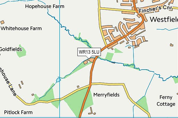 WR13 5LU map - OS VectorMap District (Ordnance Survey)