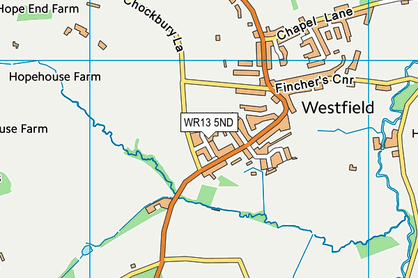 WR13 5ND map - OS VectorMap District (Ordnance Survey)