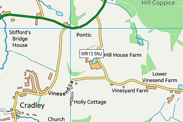 WR13 5NJ map - OS VectorMap District (Ordnance Survey)