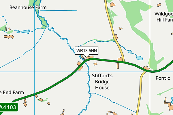 WR13 5NN map - OS VectorMap District (Ordnance Survey)