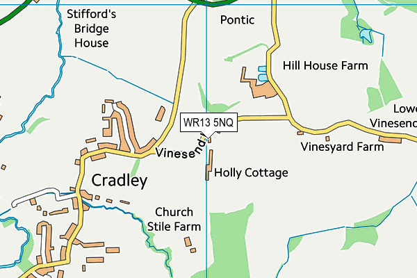 WR13 5NQ map - OS VectorMap District (Ordnance Survey)