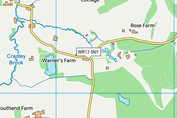 WR13 5NY map - OS VectorMap District (Ordnance Survey)