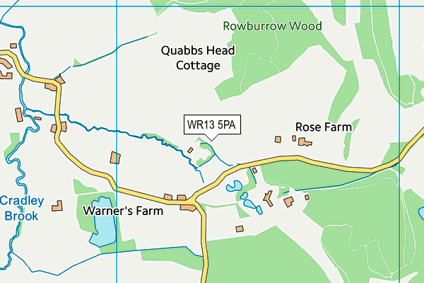 WR13 5PA map - OS VectorMap District (Ordnance Survey)