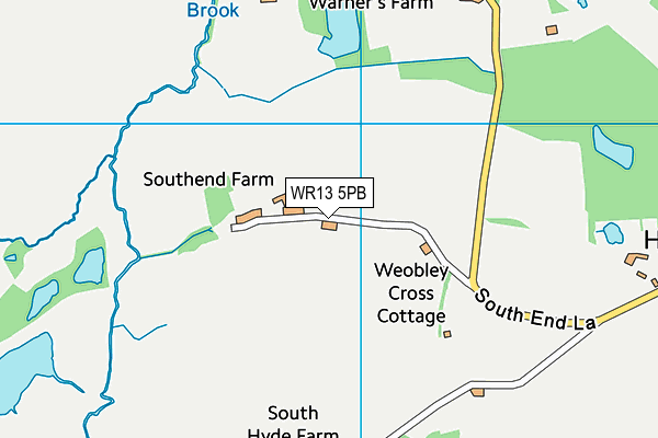 WR13 5PB map - OS VectorMap District (Ordnance Survey)