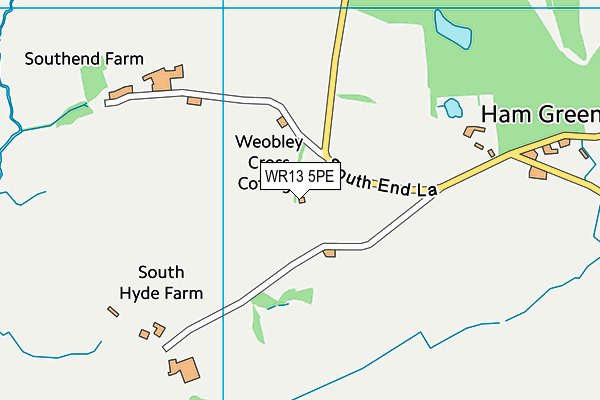 WR13 5PE map - OS VectorMap District (Ordnance Survey)