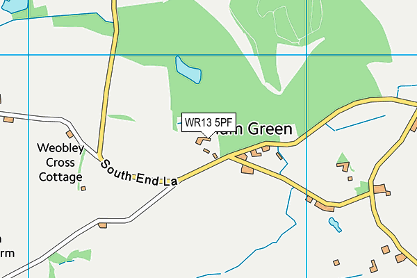 WR13 5PF map - OS VectorMap District (Ordnance Survey)