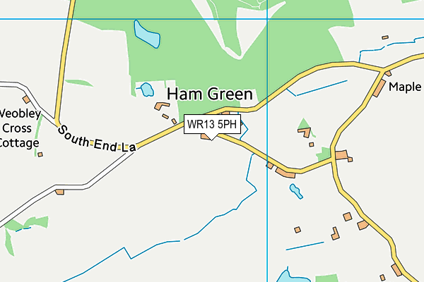 WR13 5PH map - OS VectorMap District (Ordnance Survey)