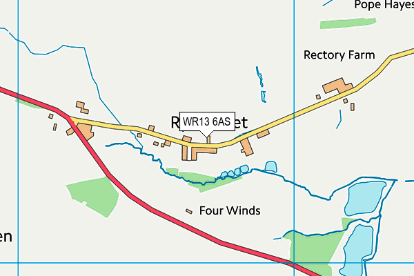 WR13 6AS map - OS VectorMap District (Ordnance Survey)