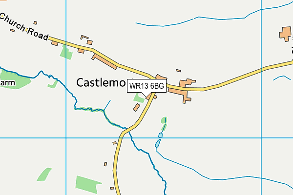 Castlemorton C Of E Primary School map (WR13 6BG) - OS VectorMap District (Ordnance Survey)