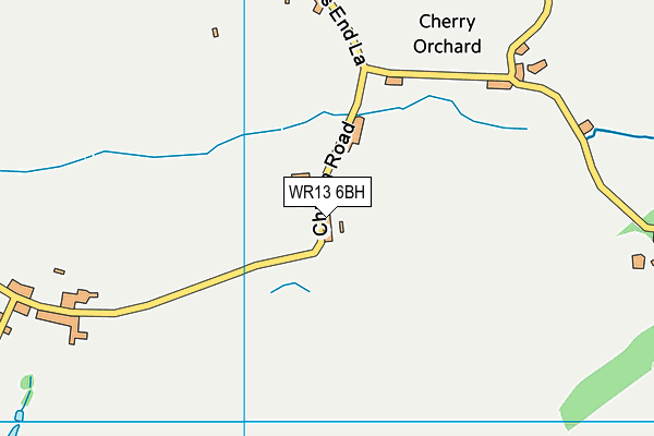 WR13 6BH map - OS VectorMap District (Ordnance Survey)