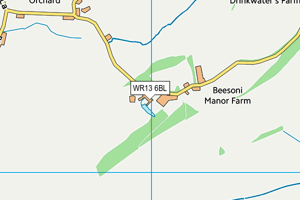 WR13 6BL map - OS VectorMap District (Ordnance Survey)