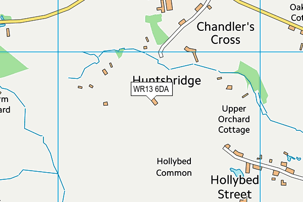 WR13 6DA map - OS VectorMap District (Ordnance Survey)