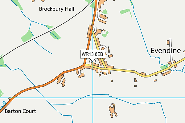 WR13 6EB map - OS VectorMap District (Ordnance Survey)