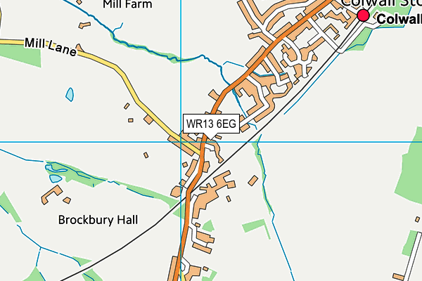 WR13 6EG map - OS VectorMap District (Ordnance Survey)