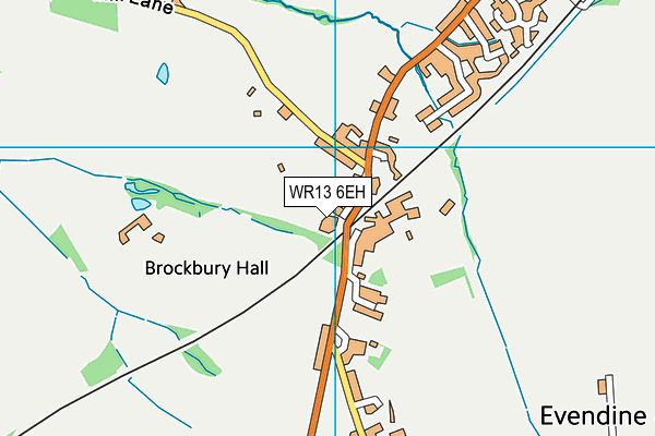 Colwall Cricket Club map (WR13 6EH) - OS VectorMap District (Ordnance Survey)