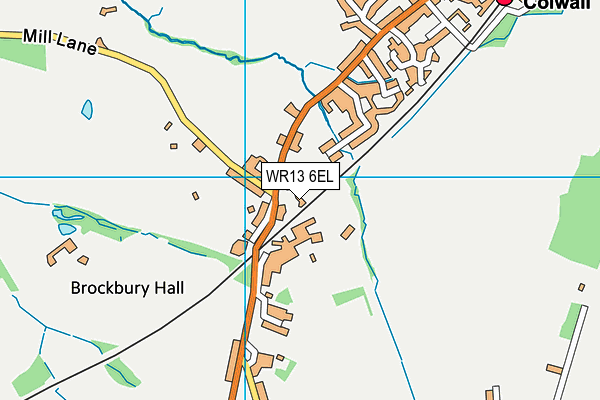 WR13 6EL map - OS VectorMap District (Ordnance Survey)