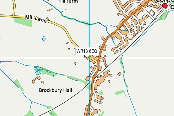 Colwall C Of E Primary School map (WR13 6EQ) - OS VectorMap District (Ordnance Survey)