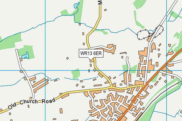 WR13 6ER map - OS VectorMap District (Ordnance Survey)