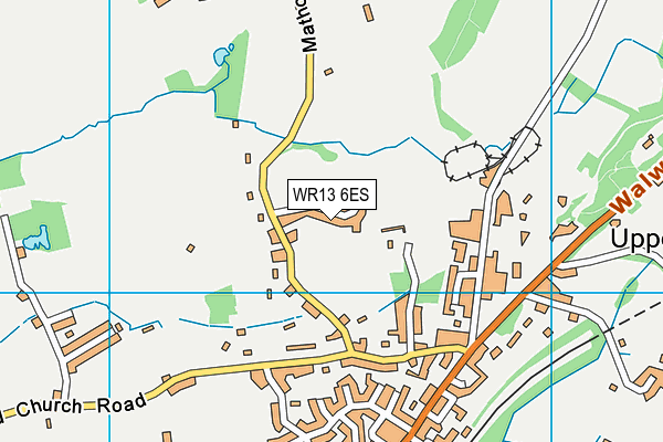 WR13 6ES map - OS VectorMap District (Ordnance Survey)