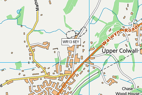 WR13 6EY map - OS VectorMap District (Ordnance Survey)