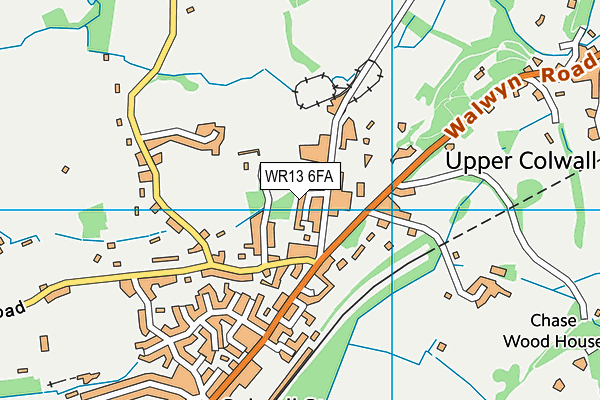 WR13 6FA map - OS VectorMap District (Ordnance Survey)