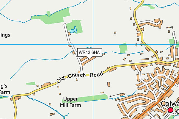 WR13 6HA map - OS VectorMap District (Ordnance Survey)