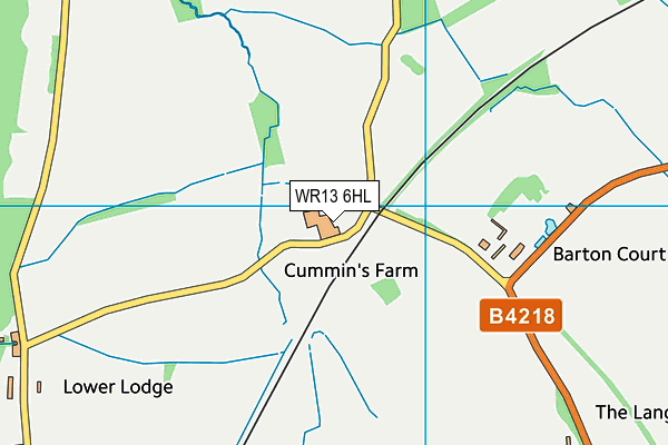 WR13 6HL map - OS VectorMap District (Ordnance Survey)