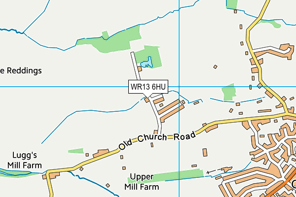 WR13 6HU map - OS VectorMap District (Ordnance Survey)