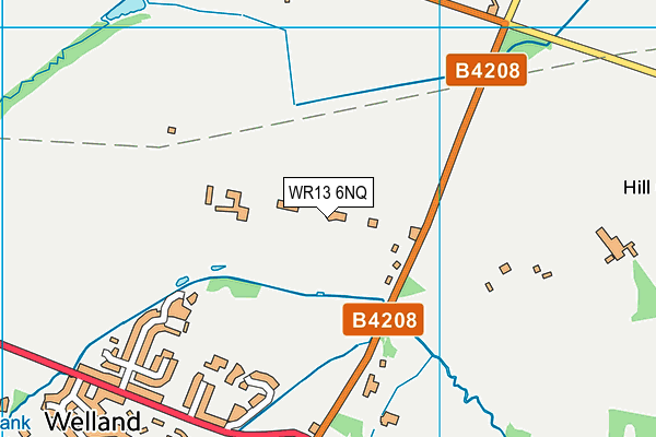WR13 6NQ map - OS VectorMap District (Ordnance Survey)
