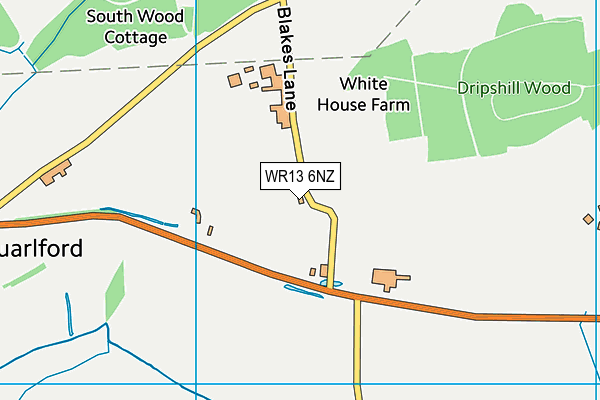 WR13 6NZ map - OS VectorMap District (Ordnance Survey)